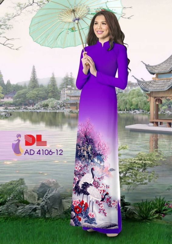 Vải áo dài chim cảnh