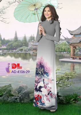 Vải áo dài chim cảnh-DT 3351