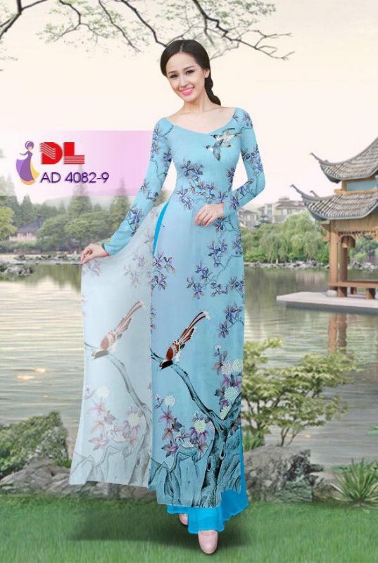 Vải áo dài phong cảnh