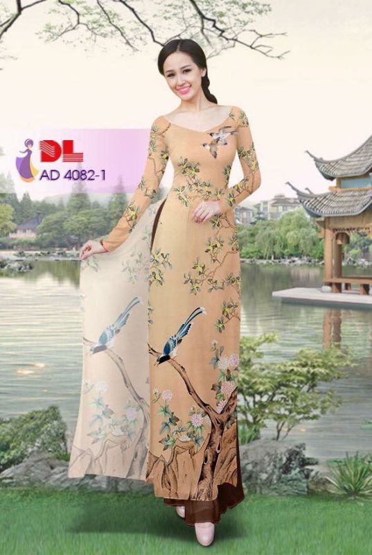 Vải áo dài phong cảnh