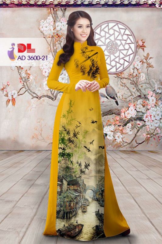 Vải áo dài phong cảnh