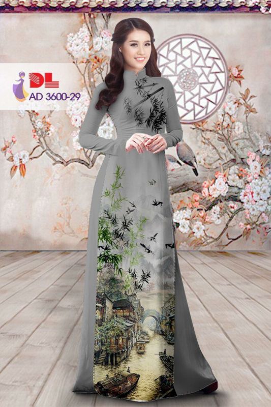 Vải áo dài phong cảnh
