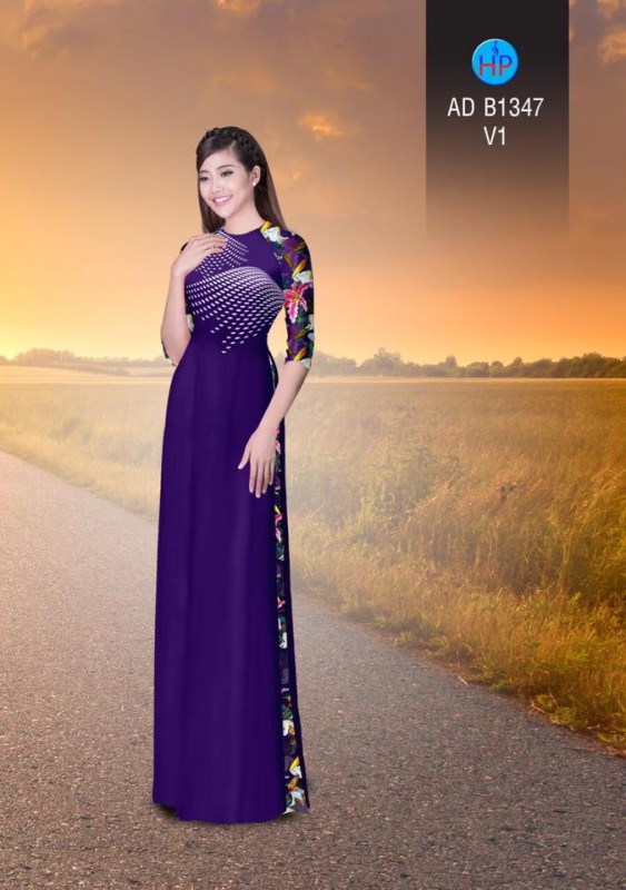 Vải áo dài chấm bi dây