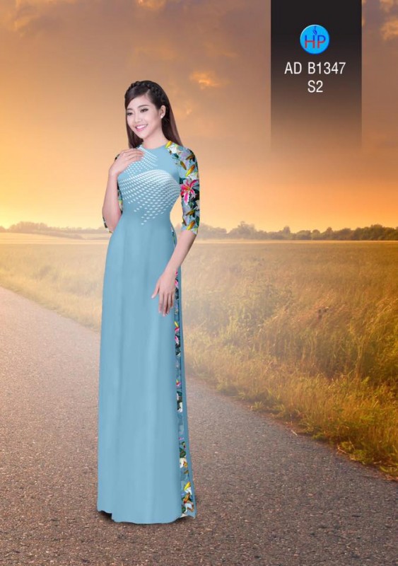 Vải áo dài chấm bi dây