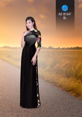 Vải áo dài chấm bi dây-DT 3367