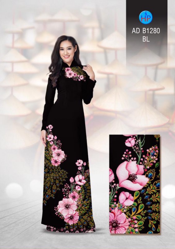 Vải áo dài hoa tua tủa