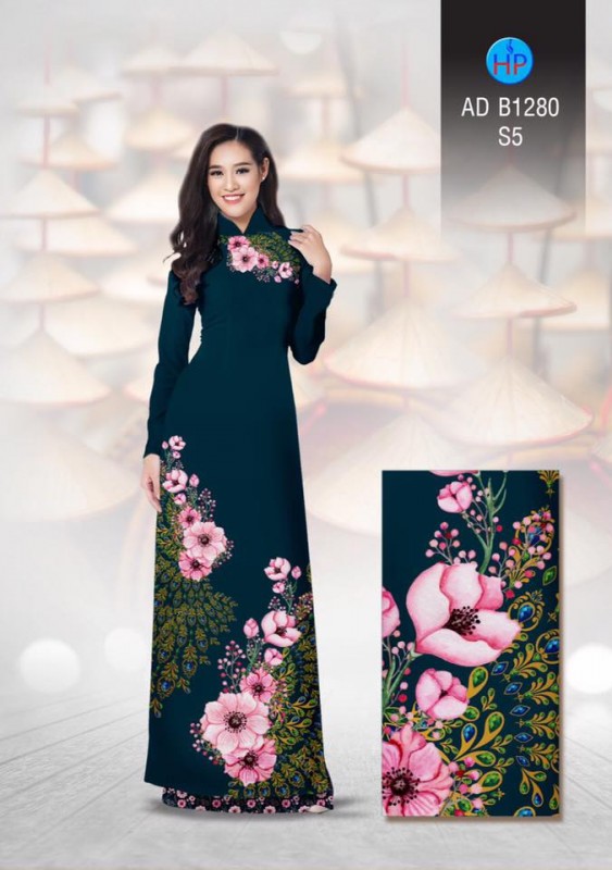 Vải áo dài hoa tua tủa Vải áo dài hoa tua tủa