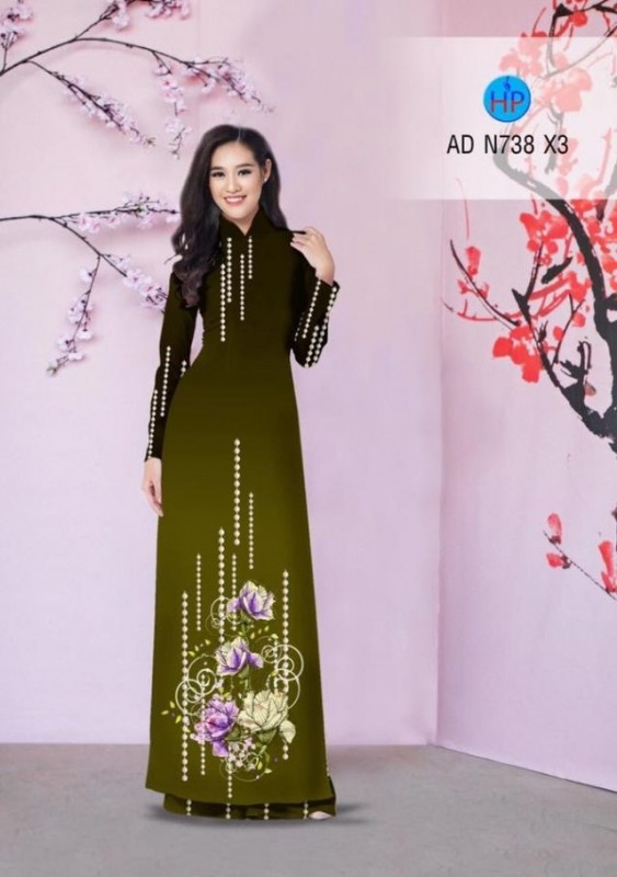 Vải áo dài hoa Cẩm Chướng