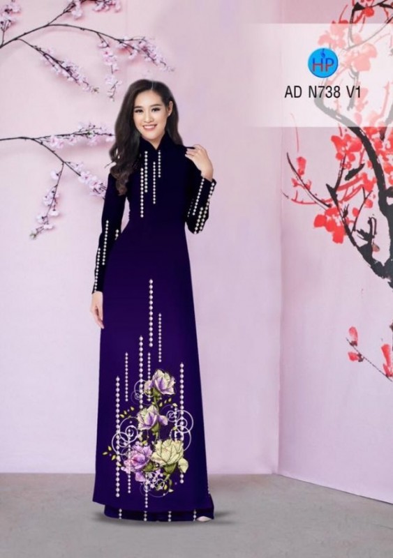 Vải áo dài hoa Cẩm Chướng