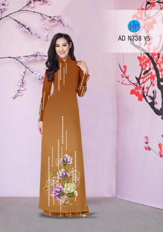 Vải áo dài hoa Cẩm Chướng