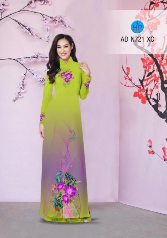 Vải áo dài hoa 3D Vải áo dài hoa 3D