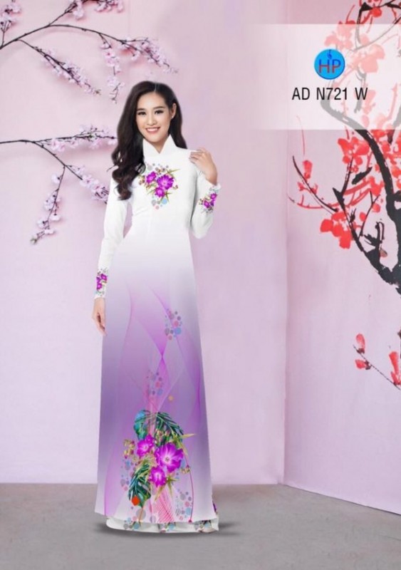Vải áo dài hoa 3D Vải áo dài hoa 3D