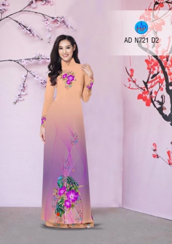 Vải áo dài hoa 3D Vải áo dài hoa 3D