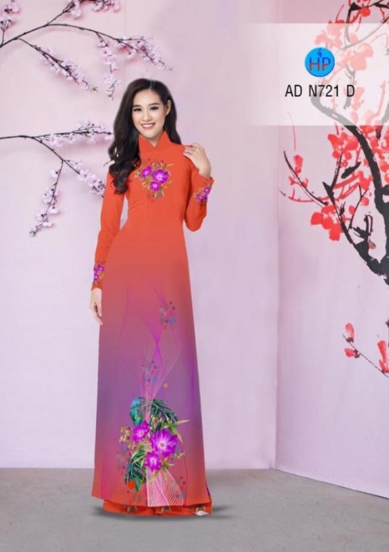 Vải áo dài hoa 3D Vải áo dài hoa 3D