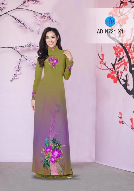 Vải áo dài hoa 3D Vải áo dài hoa 3D
