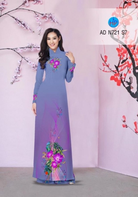 Vải áo dài hoa 3D Vải áo dài hoa 3D