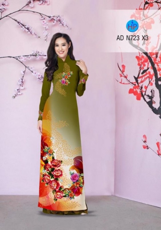 Vải áo dài hồng dây