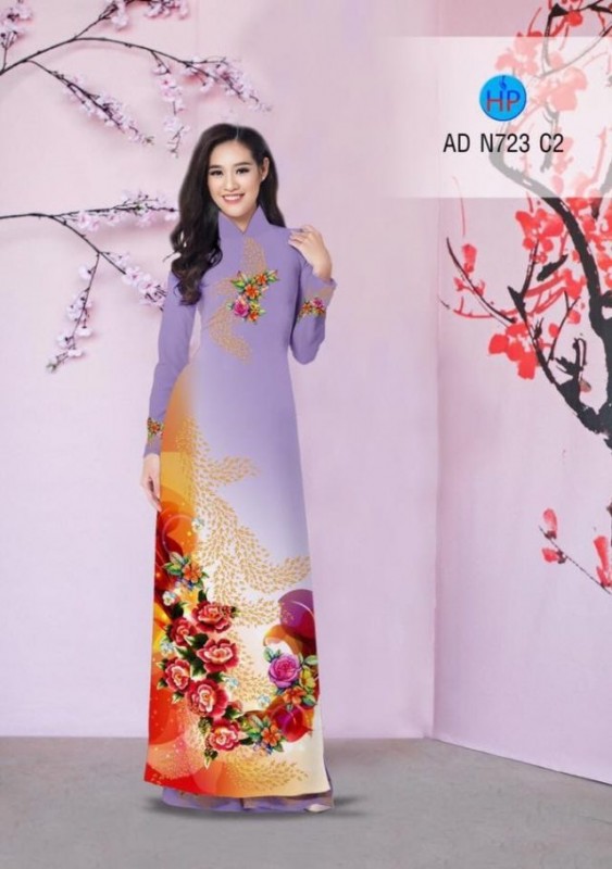 Vải áo dài hồng dây