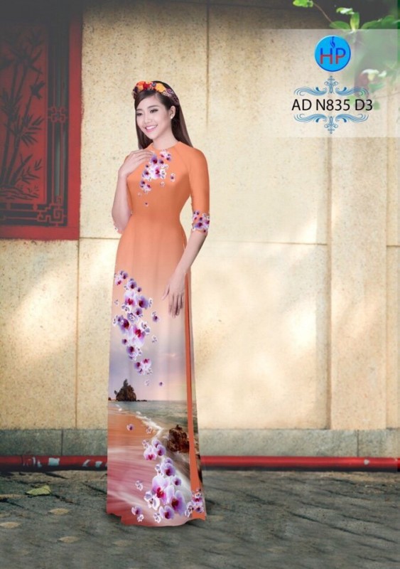 Vải áo dài hoa cảnh