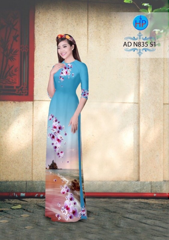 Vải áo dài hoa cảnh
