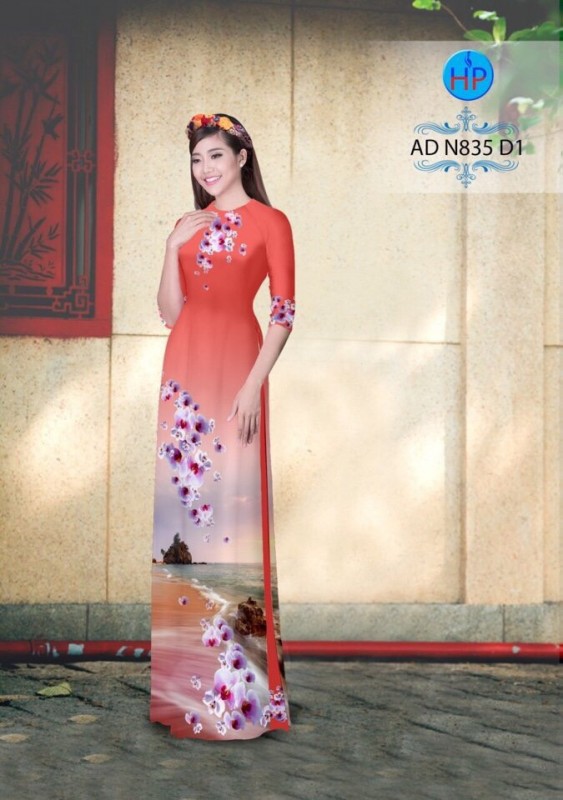 Vải áo dài hoa cảnh