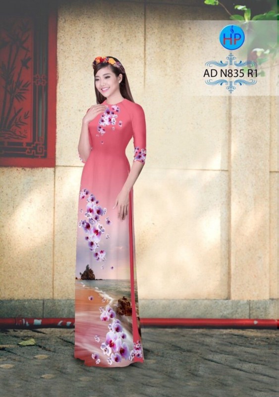 Vải áo dài hoa cảnh