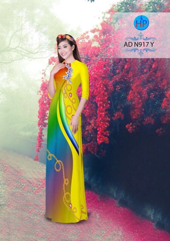 Vải áo dài sắc màu chạy dọc