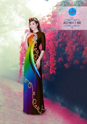 Vải áo dài sắc màu chạy dọc-DT 3399