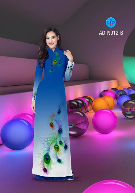 Vải áo dài đuôi chim Công Vải áo dài đuôi chim Công