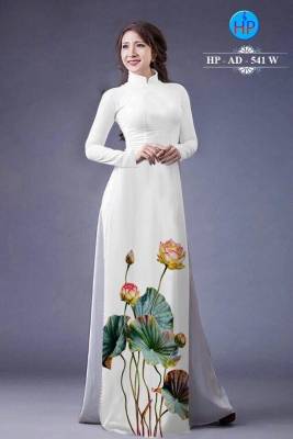 Vải áo dài Lụa hoa Sen-DT 341