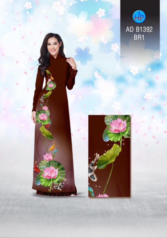 Vải áo dài hoa Sen