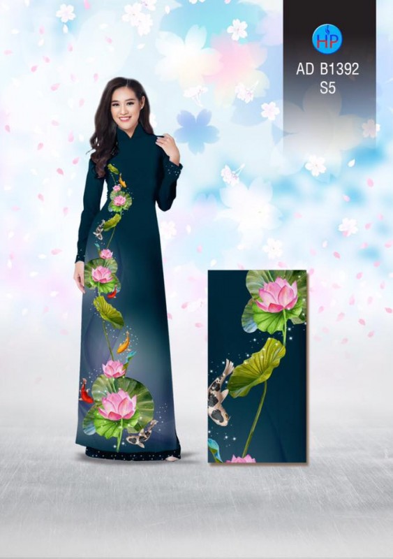 Vải áo dài hoa Sen