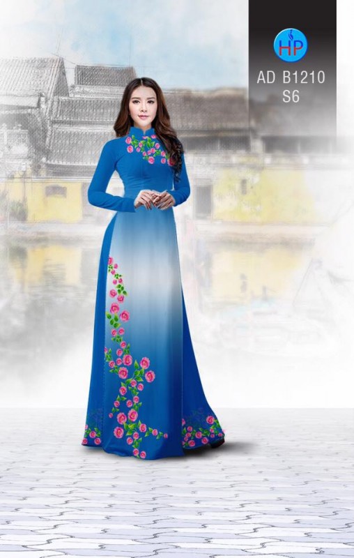 Vải áo dài hoa mười giờ