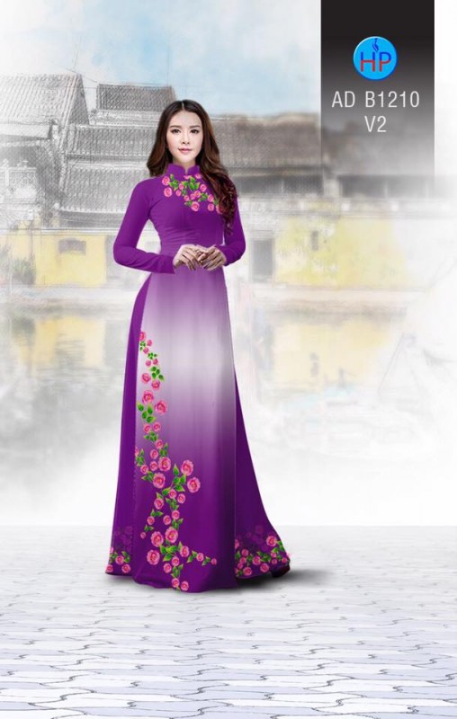Vải áo dài hoa mười giờ