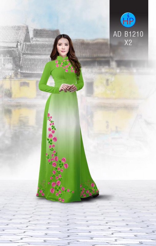 Vải áo dài hoa mười giờ