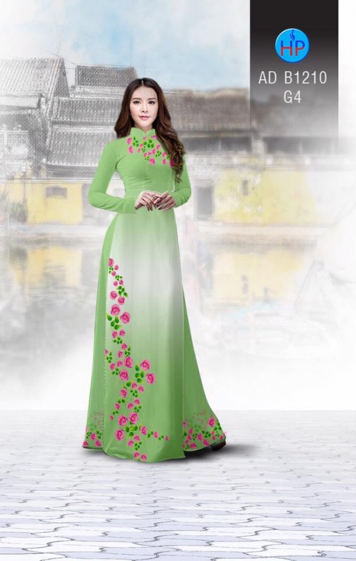 Vải áo dài hoa mười giờ