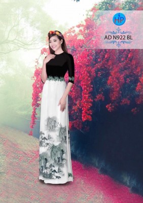 Vải áo dài phong cảnh-DT 3415