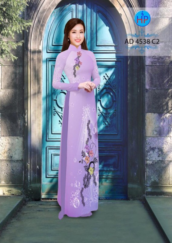 Vải áo dài hoa dây lấp lánh