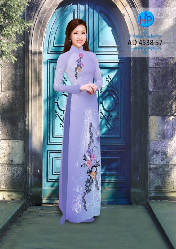 Vải áo dài hoa dây lấp lánh