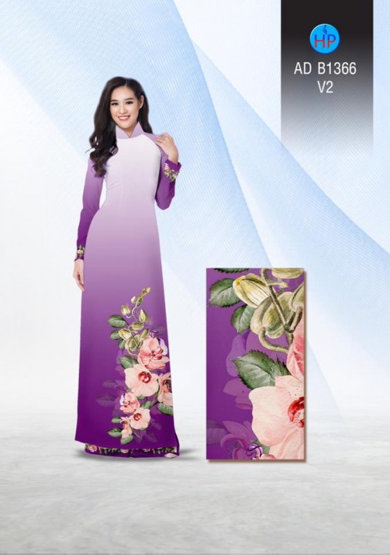Vải áo dài hoa Lan Vải áo dài hoa Lan
