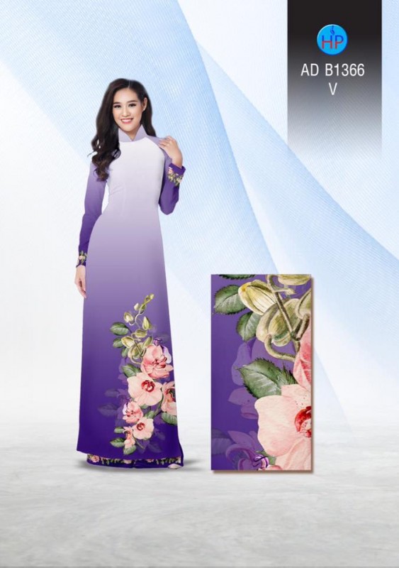 Vải áo dài hoa Lan Vải áo dài hoa Lan