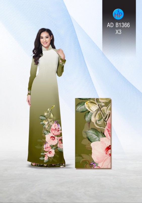 Vải áo dài hoa Lan Vải áo dài hoa Lan