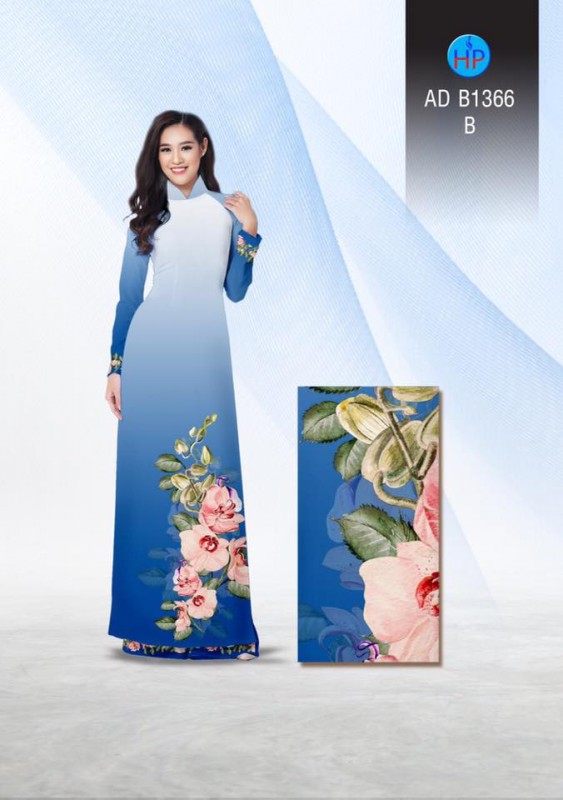 Vải áo dài hoa Lan Vải áo dài hoa Lan