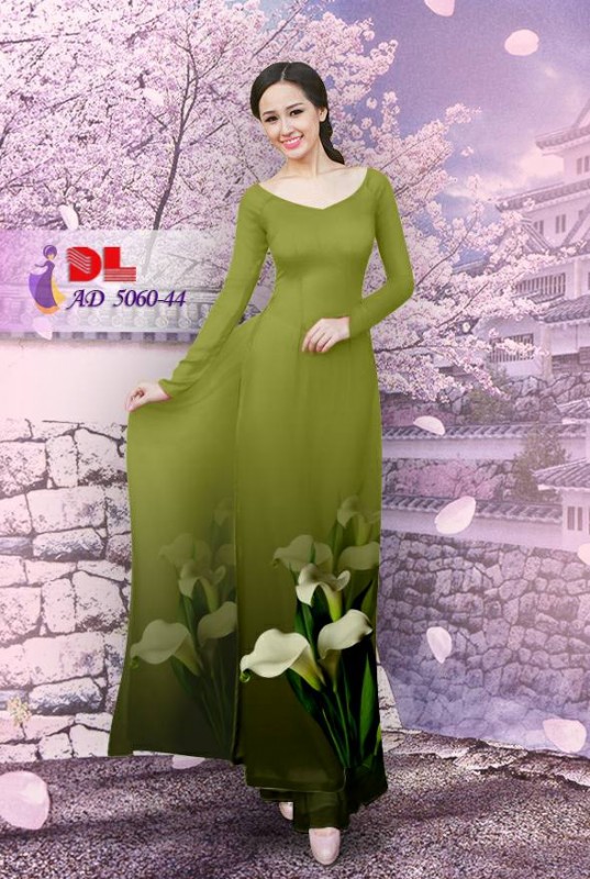Vải áo dài hoa loa kèn