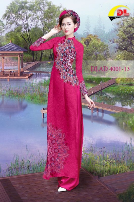 Vải áo dài hoa văn tròn
