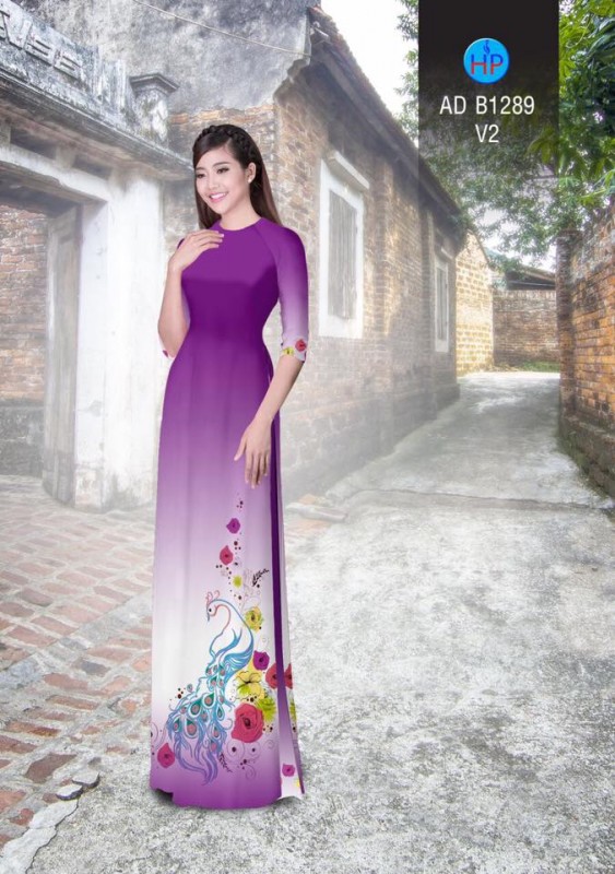 Vải áo dài chim công Vải áo dài chim công