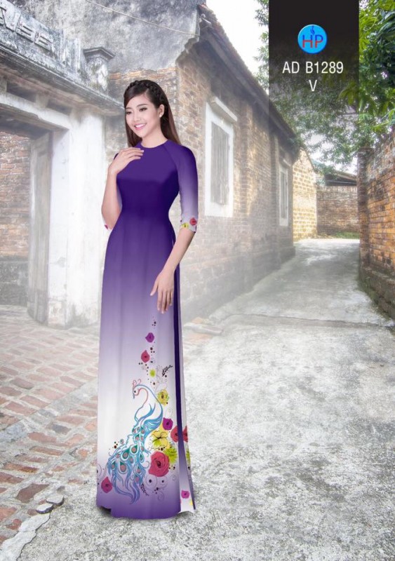 Vải áo dài chim công Vải áo dài chim công