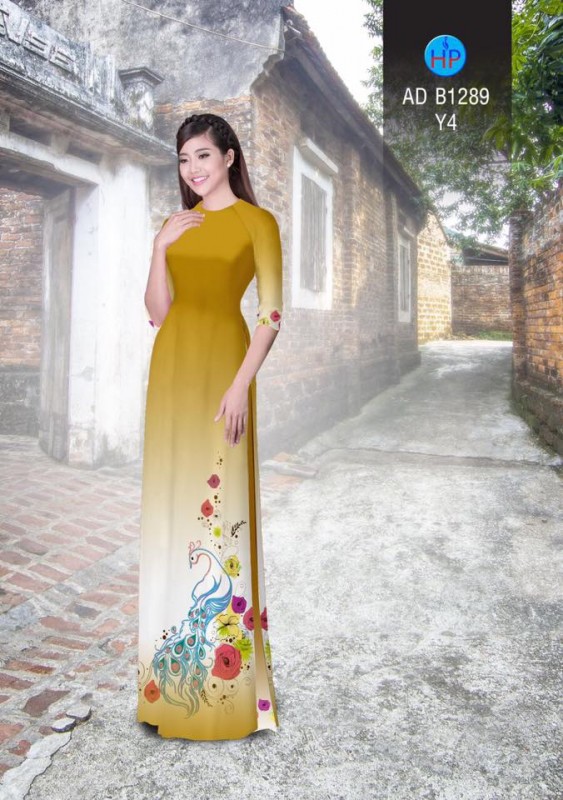 Vải áo dài chim công Vải áo dài chim công