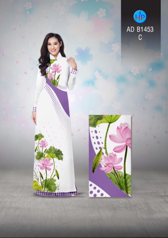Vải áo dài hoa Sen đẹp Vải áo dài hoa Sen đẹp