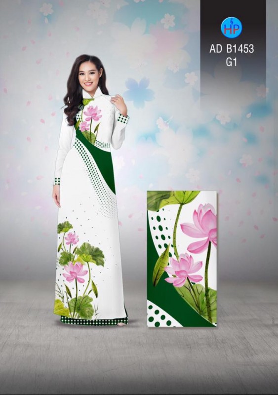 Vải áo dài hoa Sen đẹp Vải áo dài hoa Sen đẹp